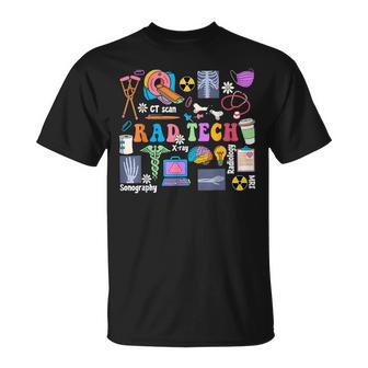 Cute Rad Tech Retro Groovy Radiology Technician X-Ray Tech T-Shirt - Monsterry