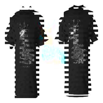 Cyberpunk Llama Art Digital Print For Wall Photography T-Shirt | Mazezy