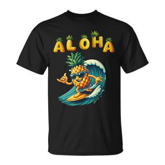 Dabbing Pineapple Sunglasses Aloha Beaches Hawaii Hawaiian T-Shirt - Thegiftio
