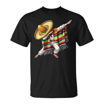 Dabbing Poncho Mexicain Cinco De Mayo Hommeombrero Dab T-Shirt - Cadeauxyz
