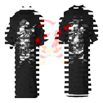 Dabbing Santa DJ Music Christmas Light Dab Men Women Boys T-Shirt | Mazezy