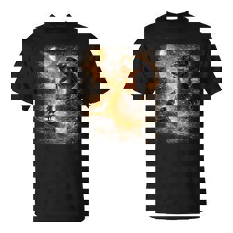 Dachshund Howling At The Moon Retro Graphic Dog Lovers T-Shirt - Monsterry