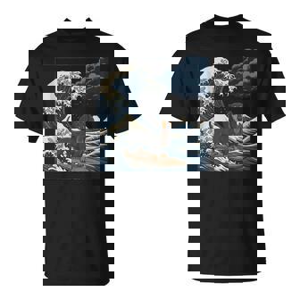 Dachshund Surfing Japanese Wave Weiner Dog Tank Top T-Shirt | Mazezy