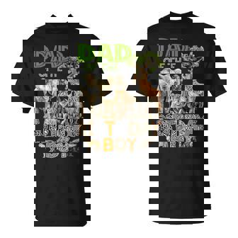 Dad Of The Birthday Boy Safari Zoo Animals Family Bday Party T-Shirt - Thegiftio