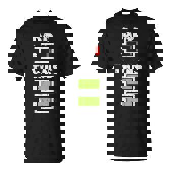 Dad Twins Battery Energy Fathers Day Daddy Papa Men Maglietta - Novitaregali