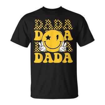 Dada One Happy Dude 1St Smile Face Birthday Family Matching T-Shirt - Seseable