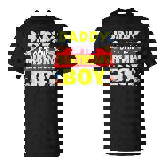 Daddy Of The Birthday Boy Space Astronaut Birthday Boy T-Shirt | Mazezy