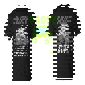 Daddy Of The Birthday Boy Tractors Farm Trucks Family T-Shirt | Mazezy