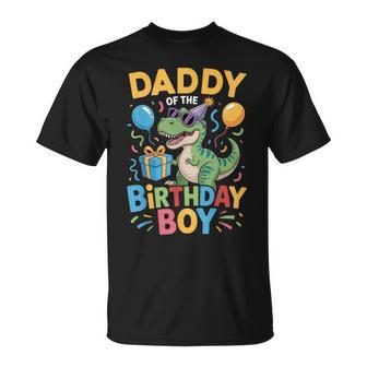 Daddy Of The Birthday Party Outfit Dinosaur Squad Dad T-Shirt - Thegiftio UK