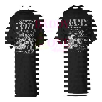 Daddy In a Winter Onederland Birthday Girl Christmas Tree T-Shirt | Mazezy