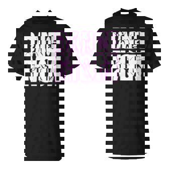 Dance Mom – Bold Block Letter With Dancer Silhouettes T-Shirt | Mazezy