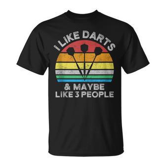 I Like Darts And Maybe Like 3 People I Dart Tank Top T-Shirt | Mazezy