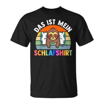 Das Ist Meinchlafhemd Nachthemd Faultier T-Shirt - Geschenkecke