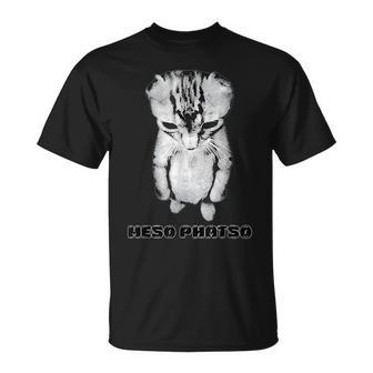 De Gato Con Meme Triste Camisa Divertida Amantes De Los Gatos Meso Phatso Camiseta unisex - Regaloses