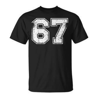 De Manga Corta Con Número 67 Diseño De Jugador De Equipo Deportivo Camiseta unisex - Regaloses