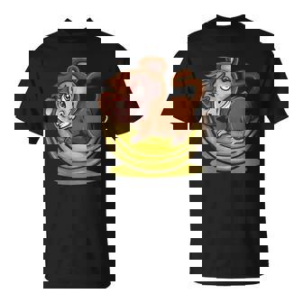 De Mono Niños Orangután De Plátano Zoo Circo Cuello Camiseta unisex - Regaloses