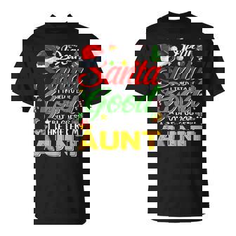 Dear Santa I Tried To Be Good But I Take After My Aunt Tank Top T-Shirt | Mazezy