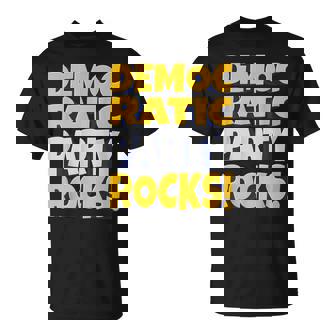 Democratic Party Rocks – Patriotic Pride And Progress T-Shirt | Mazezy