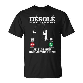 Désolé Je Ne Peux Pas Parler Jeuisur Une Autre Ligne T-Shirt - Cadeauxyz