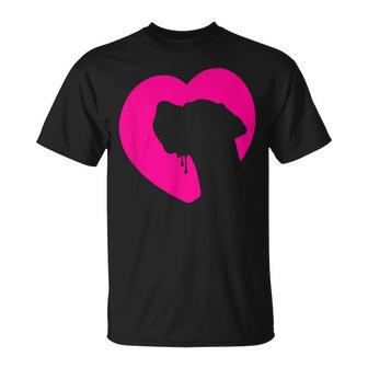 Deutsche Dogge Profil Herz Pink T-Shirt - Geschenkecke