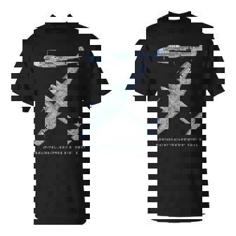 Diagrama Del Avión De Combate Alemán Messerschmitt Bf 110 De Camiseta unisex - Regaloses