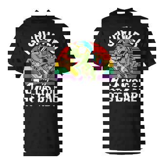 Dinosaur T-Rex I Survived 67 Days Of 1ST Grade For Boy T-Shirt | Mazezy