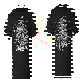 Dirt Bikes As Colorful Lights Christmas Tree Costume Biker Tank Top T-Shirt | Mazezy