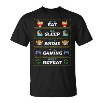 Disfraz De Regalo Eatleep Anime Gaming Repeat Paraideojuegos In Mangas Camiseta unisex - Regaloses