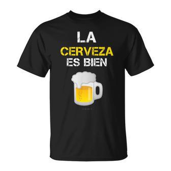 Divertida Hombre La Cerveza Es Bien Regalo Original Manga Larga Camiseta unisex - Regaloses