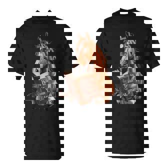 Divertido Motivo De Caballos Con Libro Cómo Entrenar A Tu In Mangas Camiseta unisex - Regaloses