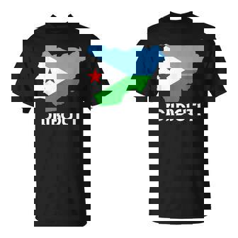 Djibouti Flag Djiboutian Roots Djiboutian Pride Map T-Shirt | Mazezy