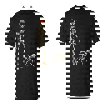 Dog Skeleton Halloween Men Boys Kids Walking Walker T-Shirt | Mazezy