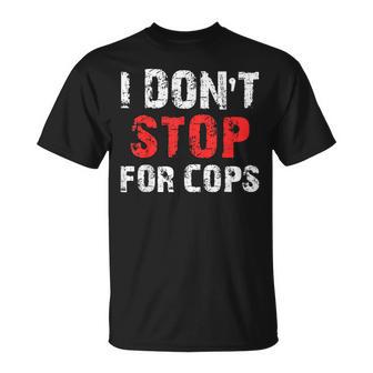 I Don'ttop For Cops ランニング用 Tシャツ - Kawaiitshirt