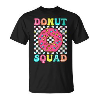 Donut Squad Groovy Donut Lover Birthday Party Girls T-Shirt - Thegiftio UK