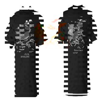 Doxycycline Pharmacy Dachshund On Bicycle Christmas T-Shirt | Mazezy