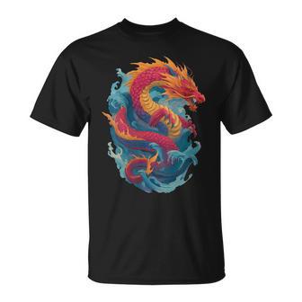Dragon Chinese Japanese Style Japan China Graphic T-Shirt | Mazezy