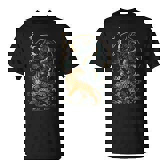 Dragón Tigre Japonés Yin Y Yang Arte Oriental Mítico Camiseta unisex - Regaloses