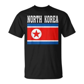 Drapeau De La Corée Du Nord -Ouvenir Patriotique Des Racines Nationales T-Shirt - Cadeauxyz