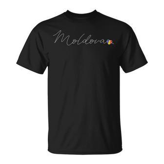 Drapeau De La Moldavie De La Moldavie Avec Cœurur La Moldavie T-Shirt - Cadeauxyz