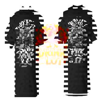 Drinker Turkey Trot Drink Alot Running Drinking Thanksgiving T-Shirt | Mazezy