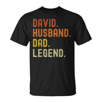 Drôle David Papa Mari Légende Pour David T-Shirt - Cadeauxyz