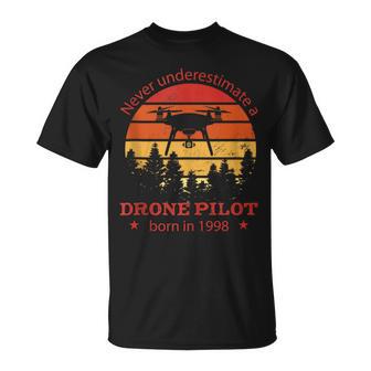 Drones-Pilot Born 1998 Birthday Vintage Quadrocopter Drones Tank Top T-Shirt | Mazezy