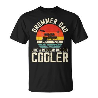 Drummer Dad Like A Regular Dad But Cooler Papa Fathers Day Maglietta - Novitaregali