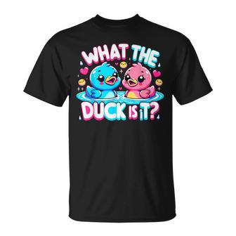 What The Duck Is It Baby Gender Reveal Party T-Shirt - Thegiftio UK