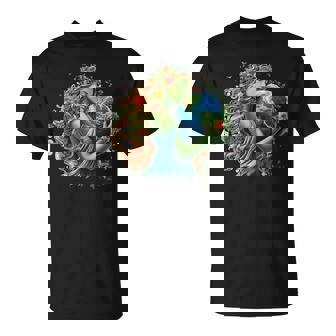 Earth Day 2026 Green Mother Nature Planet Girls T-Shirt - Monsterry