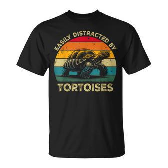 Easily Distracted By Tortoises Cute Tortoise Lovers T-Shirt - Thegiftio UK
