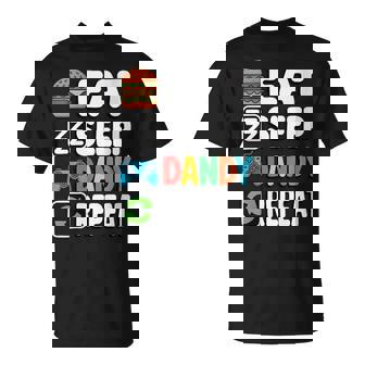 Eat Sleep Dandy Repeat Gamer T-Shirt | Mazezy