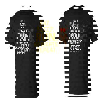 Eat Sleep Run 99 Nights Repeat Deer In The Forest T-Shirt - Monsterry