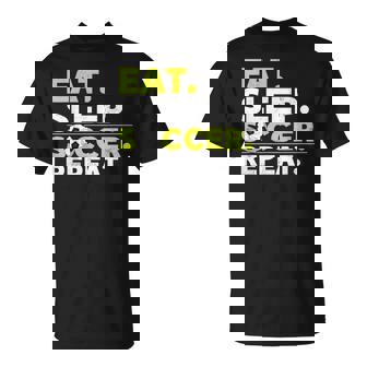 Eat Sleep Soccer Repeat Soccer Player Coach Boys T-Shirt | Mazezy