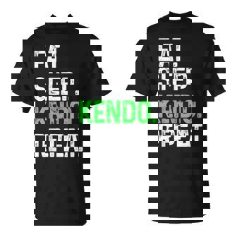 Eatleep Kendo Repeat 面白い格闘技コンバット Tシャツ - Kawaiitshirt